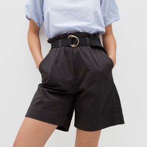 NWT Everlane Paper Bag Shorts in Black